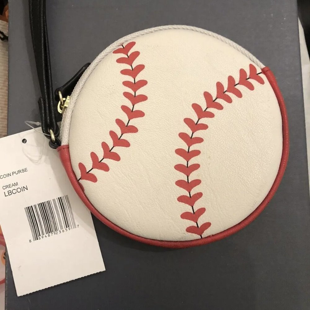 Betsey Johnson Baseball Wristlet Coin Purse Case Luv Betsey New NWT !